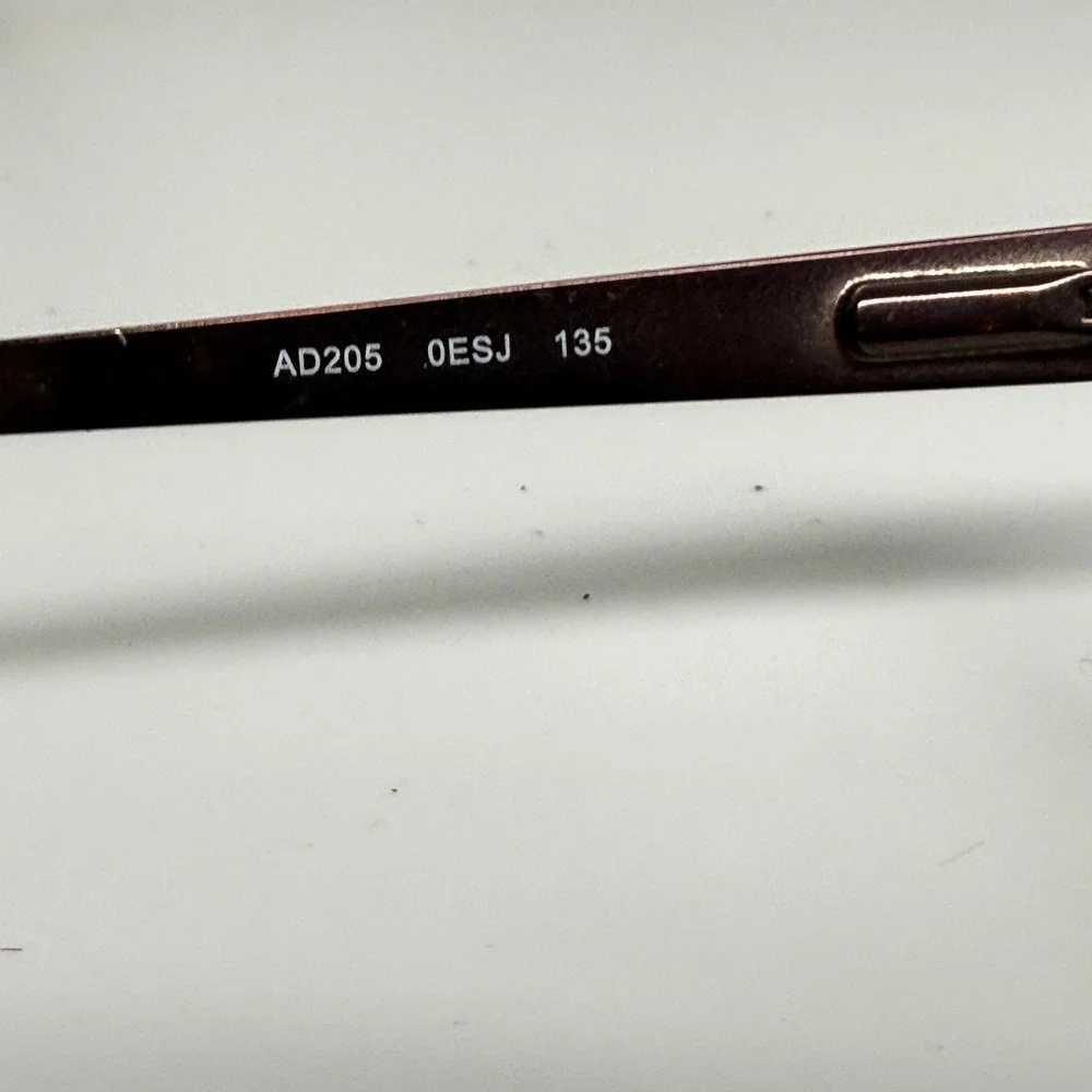Adensco AD205 Burgundy Cat Eye Eyeglass Frames 53-16-135 Metallic Red Glasses